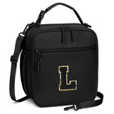 CLOUDWINGS Initial Insulated Lunch Bag for Boys Kids, Back to School Gift, Reusable Leak-proof Lunch Box with Adjustable Strap f