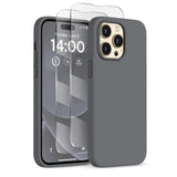 COFFKER Designed for iPhone 14 Pro Max Case, Liquid Silicone Case [2X Screen Protectors], Shockproof Slim Thin Protective Phone 