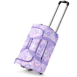 Choco Mocha Girls Tie Dye Suitcase with Wheels Kids Purple Rolling Duffle Bag for Camping Teen Girls Toddler Luggage Bag for Tra