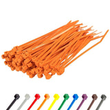 GTSE 4 Inch Orange Zip Ties, 100 Pack, 18lb Strength, UV Resistant Nylon Small Cable Ties, Self-Locking 4 Tie Wraps