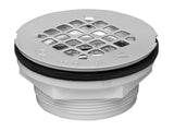 Oatey 42077 101 Pnc Shower Drain, 2 in, NoCaulk, Abs, Plastic Strainer, 2Inch