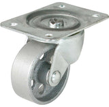Shepherd Hardware 9174 2Inch Cast Iron Swivel Plate Caster, 125lb Load Capacity,Silver
