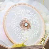 Embroidery Kits For Beginners With Pattern, Benbo Creative Dandelion Hand Embroidery Cross Stitch Needlepoint Crafts Kit With Co