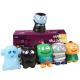 New 6 Packs-Halloween Squishies Toys Slow Rising Party Favors:Pumpkin,Zombie,Black Cat,Mummy,Vampire,Ghost Halloween Treat Bag C