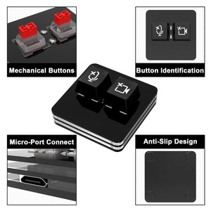 ANLINKSHINE USB Meeting Mute Button Compatible with Zoom Meeting/Mechanical Keyboard Mute Controller (Windows-System)