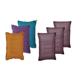 Shivam Pillow Pack Of 3 | Multi Color Cotton Air Pillow With Pillow Cover | Travel Neck Support For Bus, Flight & Train | Lightw