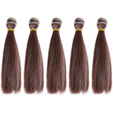 Doll DIY Wig Straight Hair 5 Pcs Doll Straight Hair Wig s Hair for DIY Synthetic Hair s