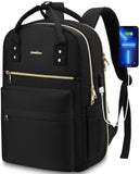 YAMTION Laptop Backpack for Women Bookbag School Backpack Computer Bag with Charger,Aesthetic Computer Backpacks for Girls Colle
