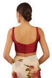 Soch Maroon Spaghetti Solid U-Neck Sleeveless Blouse - 36
