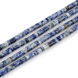 Adabele 14.5 Inch Natural Blue & White Chinese Sodalite Healing Gemstone 4mm x 2mm Small Heishi Tube Rondelle Beads Gem Stone Sp