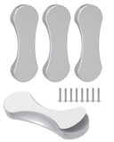MeBantoo 4 Pack Adhesive Cabinet Handles, 3 Inch Self-Stick Knobs, Barn Door & Finger Pulls for Closets, Sliding Shower Glass Do