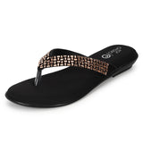 Ortho Joy Fancy Doctor Slipper || Ortho Care Orthopaedic Diabetic Daily Use Dr Sole Footwear Casual Stylish Chappals Slippers For Ladies & Girls,Black,4,B0C9JS1VK9