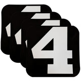Spy Spot Mailbox Number Stickers White 3.5 x 3.5 (Number 4, Pack of 4) Reflective Mailbox Numbers for Outside, Vinyl, Waterproof
