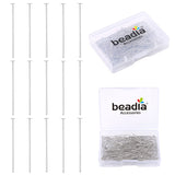 BEADIA Platinum Plated Flat Head Pins Non Tarnish 30mm 200pcs for Jewelry Making Findings