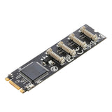 PCI-Express 1.1 Based, M.2 4-Port Serial RS232 Card, B+M Key in Form Factor 22*80mm. Data Transfer Rate up to 230400 bps. Suppor