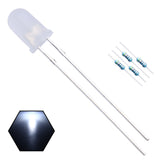 EDGELEC 100pcs 5mm Orange Lights LED Diodes (Orange Lens) Diffused Round Lens 29mm Long Lead (DC 2V) +100pcs Resistors (for DC 6