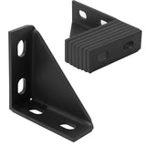 8 Pcs 90 Degree Gusseted Fitting for 1-5/8 Channel,4x4x 1-1.5 Carbon Steel Q235B Heavy Duty Connection with Black Powder Coated,