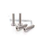 binifiMux 20pcs M6 x 15mm Flat Head Socket Cap Allen Bolts Rivet Screws Connecting for Furniture 304 Stainless Steel