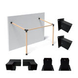 15 Slanted Roof Wall Mounted Pergola Bracket Kit 4x4, Including 2 Wall Bases, 2 105 3-Way and 2 Bases, Angled 4x4 Wooden Beams 