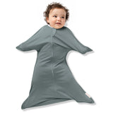 Sleepingbaby Zipadee-Zip Transitional Swaddle Sack 4-8 Month - Roomy Zipper Swaddle For Easy Diaper Changes And Proper Hip Development - Baby Swaddle Sack Small - Classic Grey -Like New