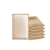 Faliuepe Bamboo Dish Sponge Natural Kitchen Scrub SpongesBeige,6 Pack