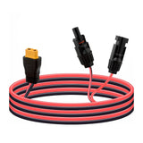 Leehitech Solar to XT60 Cable 12AWG, 3Ft Heavy Duty XT60 to Solar Panel Extension Cable, XT60 Connector Quick Disconnect for Bat