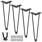 DonYoung Hairpin Legs 16, Coffee Table Legs Set of 4 Metal Furniture Legs, Mid Century Modern Style Table Legs for Nightstand So
