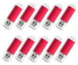 RAOYI 10PCS 8G USB Flash Drive USB 2.0 Memory Stick Bulk Thumb Drive Pen Drive Jump Drive-Red
