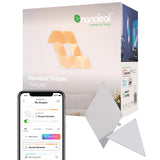 Nanoleaf Shapes WiFi and Thread Smart RGBW 16M+ Color LED Dimmable Gaming and Home Decor Wall Lights Expansion Pack (Triangles (