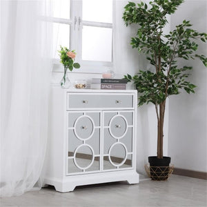 Elegant Decor Modern 32 Accent Cabinet In Hand Painted White