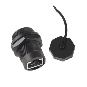 UMLIFE 2PCS Ethernet LAN Cable Connector CAT5/5e/6 RJ45-8P Shielded Industrial Panel Mount Bulkhead Feed Thru Coupler with Water