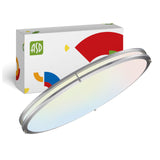 ASD LED 32 Inch Oval Flush Mount Light Fixture | 45W 3750LM 3000K-5000K 100-277V | 3CCT, Dimmable, Energy Star, ETL Listed | Clo