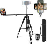 Elitehood iPhone Tripod for Overhead Video Recording [Heavy Duty & Ultra-Stable], 25in Horizontal Long Extendable Boom, 360 Rota