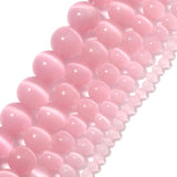 Yochus Pink Cat Eye Stone Beads Bracelet 4mm for Jewelry Making