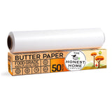 Honest Home Butter Paper Roll 50 Meters, 40 GSM | FDA Approved | 100% NonSilicon Coated