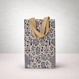 Jaipur Blooms Medium Gift Bag Traditional Jaipur Floral Design, Durable Matte Duplex Paper, EcoFriendly Reusable Festive Gift