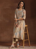 Libas Women'S Silk A-Line Kurta (29226_Beige Beige S