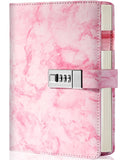 Giftriya Marble Diary With Lock For Girls And Women, Waterproof Journal With Lock 192 Pages Secret Girls Locked Diary With Pen, 