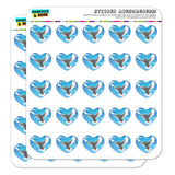 Dove Bird Flying In The Sky Heart Shaped Planner Calendar Scrapbook Craft Stickers -Like New