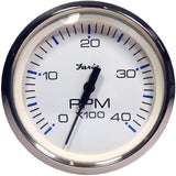 Faria 33818 Chesapeake Tachometer Gauge Diesel - White Ss, 4''