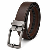 Zacharias MenS Texas Pu Leather Formal Autolock Buckle Belt H3 (Brown) (Pack Of 1)
