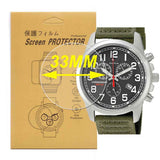 SINO-SKY [ 3-Pcs] Universal Round Smart Watch HD Screen Protector,Anti-Scratch, Anti-Fingerprint, Bubble Free (33mm)