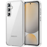 JETech Case for Samsung Galaxy S24 FE, Non-Yellowing Shockproof Bumper Protective Phone Cover, Anti-Scratch Hard PC Back (Clear)