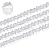 1000pcs Czech Faceted Rondelle Crystal Glass Loose Beads 4mm Small Tiny Spacer Bulk Crystal Clear for DIY Craft Jewelry Making C