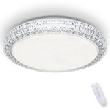 OOWOLF LED Ceiling Light, 40W 15.4 Inch Dimmable Ceiling Light Brightness Adjustable LED Fixture Lamp Modern Ceiling Lamp Close 