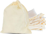 Herbal Wonder Muslin Bags Cotton Drawstring Bags Sachet Bag for Home Supplies Potli Bag (10 x 12 Inch, 100)