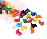 40 PCS Letter Beads 3D Acrylic 21mm x 14mm L Loose for Jewelry Making Bracelet Necklaces Keychain Phone Bag Chain Key Chains(Mix
