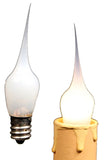 Creative Hobbies Mini Country Style Silicone Dipped Candle Light Bulbs, 3 Watt -Pack of 10 Bulbs