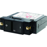 Blue Sea Single Pole Small Case 2 Flat Rocker Circuit Breaker (15 Amp)