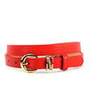 NYFASHION101 Fabulous Skinny Dressy Belt w/Rhinestone Prong LBU270RedM